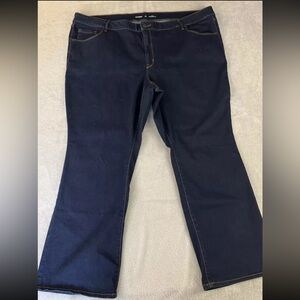 Old Navy womens mid rise dark wash blue denim bootcut jeans size 26